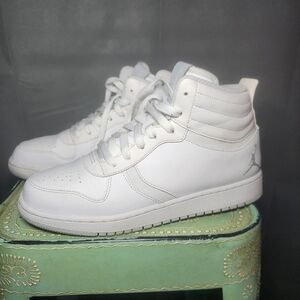 Nike Jordans in White (7Y or 8M)